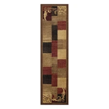 HOME DYNAMIX Catalina Pierre  Scroll Runner Area Rug, Brown/Red, 1'9"x6'9"