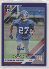2019 Panini Donruss Optic Rookies Purple Prizm 22/35 Deandre Baker #114 Auto 1u6