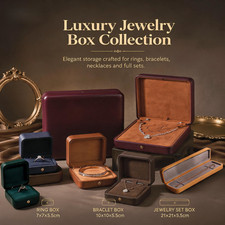 5pcs Luxury PU Leather Jewelry Box, Velvet Lined Gift Case, Elegant Presentation