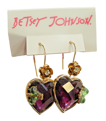 Gold Betsey Johnson Herz und Tier Ohrhänger Ökoinsales