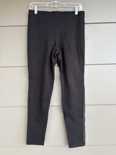 Ralph Lauren Black Label Mesh Panel Black Stretch Pants Size Medium