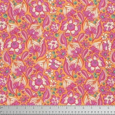 Baumwolle Tula Pink Chipper Wild Vines Sorbet Reststück 50 x 110 cm