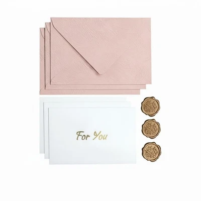 Carte de vœux, carte postale, invitation, dorure, minimaliste, set enveloppe - Photo 1/4