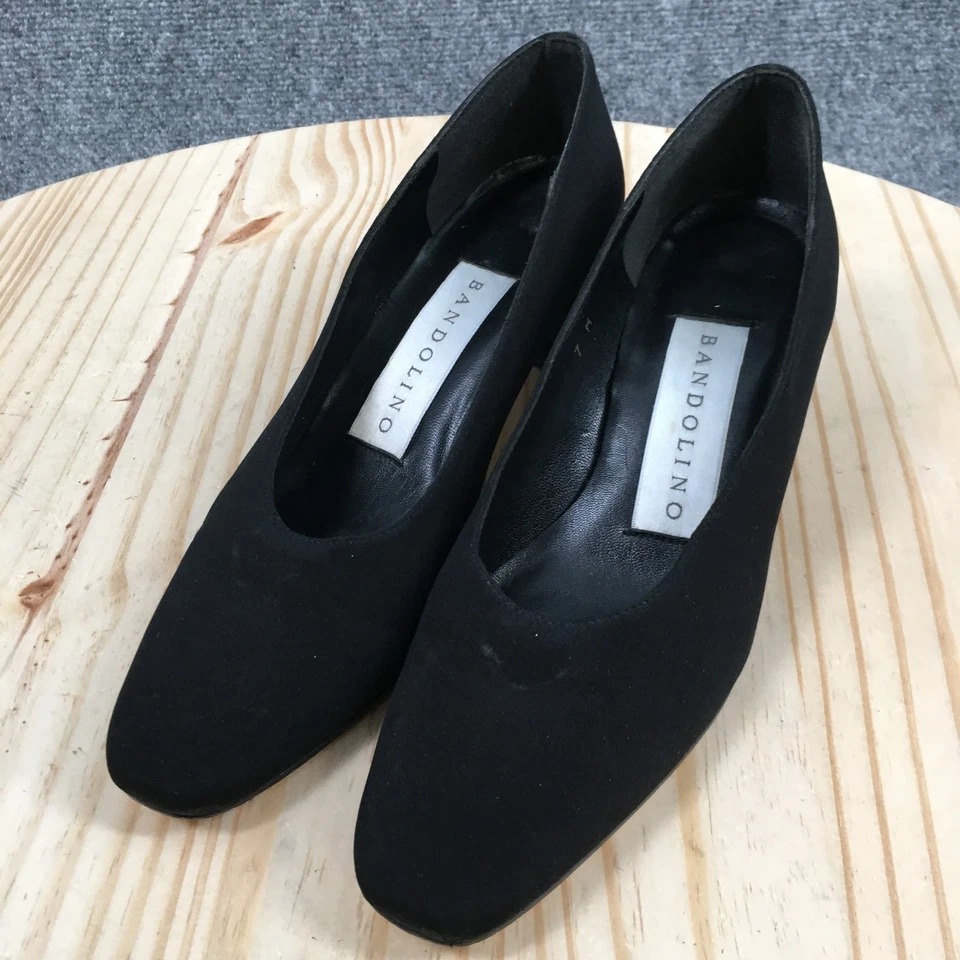 Zapatos de salón Bandolino para mujer 7 M sin cordones negros tacones informales punta cuadrada Foto 3 de 4