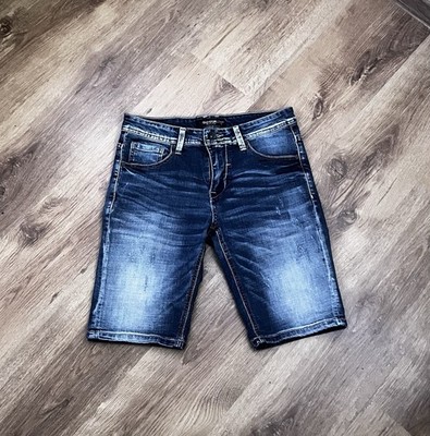 Herren Bermuda Jeans Hose Gr.M/30 Taillenumfang, Kurz Hose Blau, neu