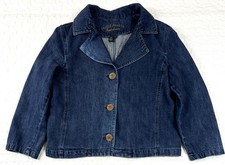 Chaqueta vaquera vintage Lauren Jeans Co Ralph Lauren para mujer L azul botones de madera