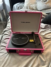 Bluetooth Record Player with Speakers and Turntable for Vinyl Cable Included