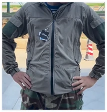 Tactical ORC Gray Softshell Jacket PCU L5 Gen1 Nylon Hooded Windbreaker