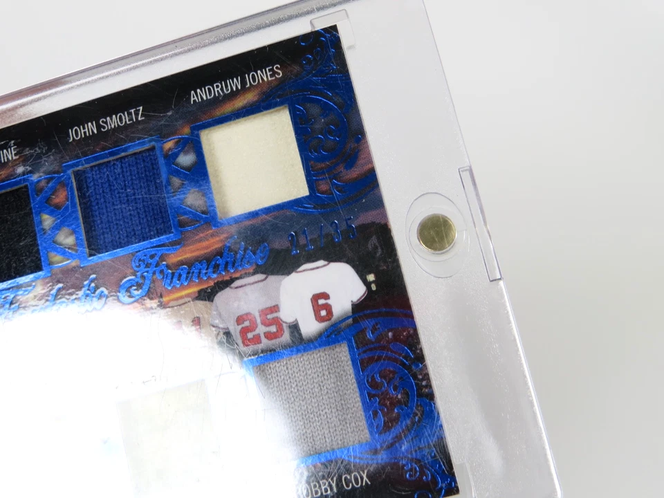 Leaf ITG 2020 usado TFF-17 #21/35 Murphy/Glavine/Smoltz/Chipper Jones reliquia Foto 3 de 4