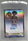 Julian Phillips 2022 Topps Chrome McDonald's Orange Basketball Auto /25