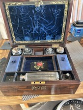 Antique Mahogany’ Vanity Box with Mother of Pearl Inlay C.1900