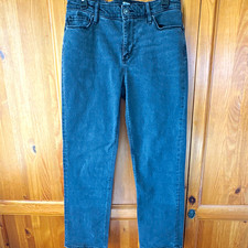 Hudson Womens Gray Bootcut Denim Jeans Size 8 5-pocket Button Logo Pre-owned