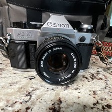 Canon AE-1 Program Silver 35mm SLR w/ 50mm f/1.8, 28-85mm, 188A