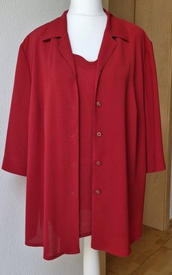 BEXLEYS Damen Kostüm Anzug-Set 2-teilig Jacke & Top rot Gr. 48 Polyester