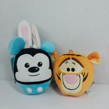 Hallmark Disney Fluffballs Mickey Mouse Tigger Easter Bunny New Plush Ornament