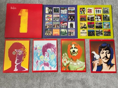 THE BEATLES 1 / ORIGINAL 2000 DOUBLE COMPILATION VINYL LP WITH POSTER + INSERTS