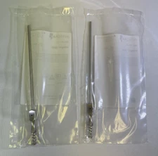 Pair of Integra Jarit 285-476 Frazier Suction Tube w/ Hole Straight 9" x 12Fr