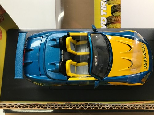 ERTL 37103 HONDA S2000 2002 TOYO TIRES STREET TUNER -BLUE+YELLOW 1:18- GOOD IB - Bild 5 von 8