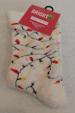 Christmas Lights Cozy Socks: Size 9-11 - NWT 