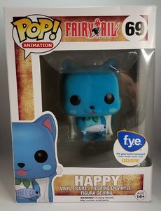 Funko Pop! Animation 69 Fairy Tail Happy (Flocked) FYE Exclusive 889698100854 | eBay