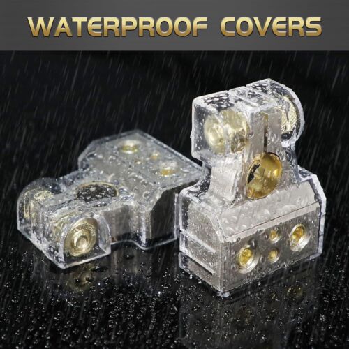 2Set Car Battery Terminals Clamp Post 0/2/4/8 AWG Gauge Positive Negative Ports - Picture 5 of 9