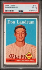1958 TOPPS #291 DON LANDRUM PSA 4