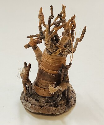 Banana Fiber Baobab tree sculpture with animals ~ Made in Kenya