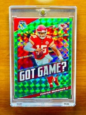Patrick Mahomes RARE GREEN REFRACTOR PRIZM INVESTMENT CARD MOSAIC SSP MVP MINT
