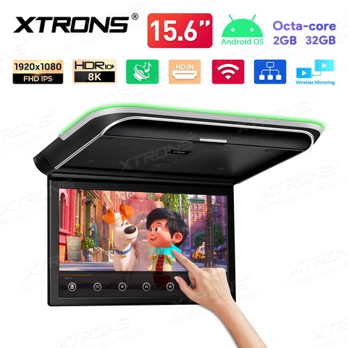 15.6" IPS Android 8-Core 32GB Car TV Roof Monitor 8K Video HDMI Screen Mirroring