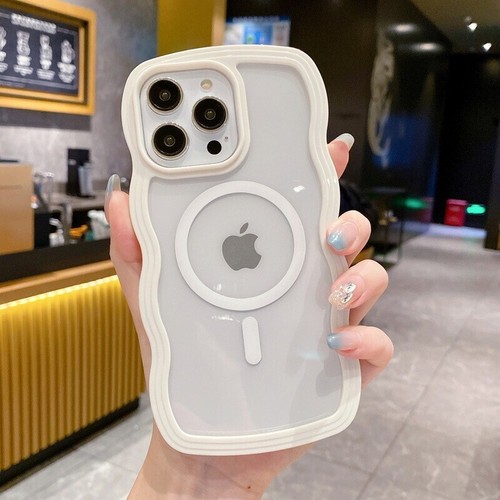 Magsafe Magnetic Curly Wavy Clear Case For iPhone 16 15 14 Pro Max 13 12 Cover - Picture 11 of 29