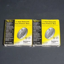 Lot of 2 Reiker 1/2 Inch Shallow Fan / Fixture Box Legrand Cat # 77705 Cat#JK