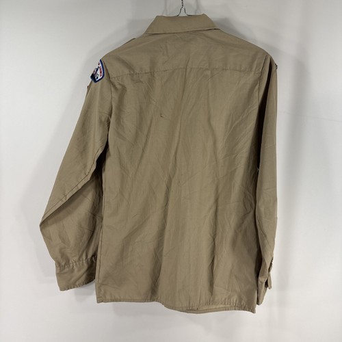 Boy Scouts Shirt Boys Uniform Youth Medium Boys Medium Long Sleeve Vintage Stain - Picture 3 of 10
