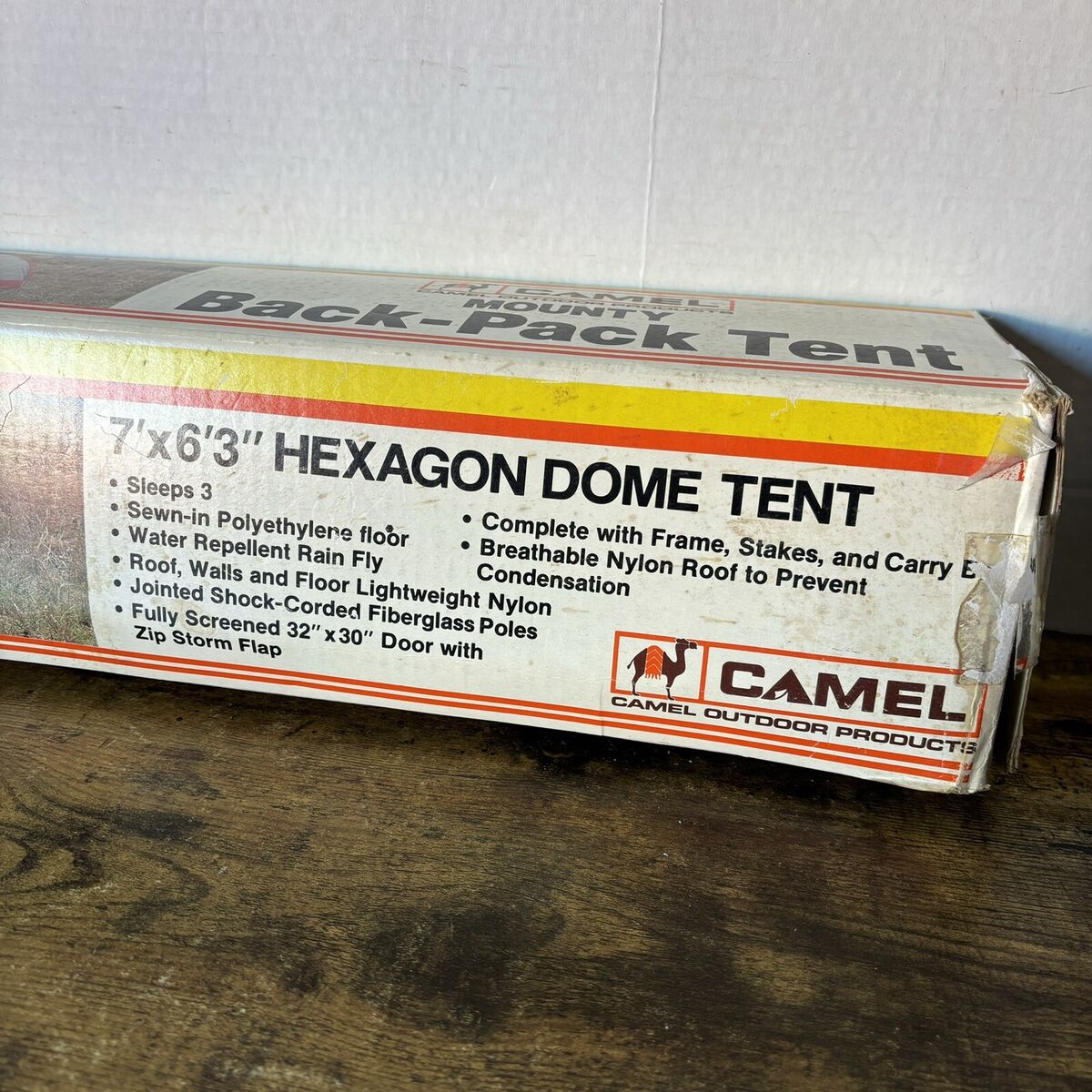 Vintage Camel Outdoors Mounty Back-Pack Camping Tent - New Vintage Camel Outdoors Mounty Back-Pack Camping Tent - New
