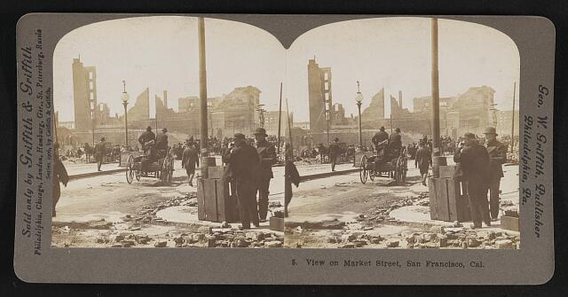 View on Market Street San Francisco California c1900 Old Photo