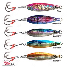 120g Fish WOW! Flat Fall jig vertical knife weight jig butterfly bait lures New