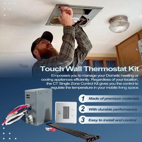 Kit termostato camper per Dometic zona singola LCD touch camper freddo/forno 3316410700 - Foto 4 di 6