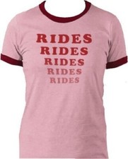Juniors Red Adventureland Film Amusement Park Rides Rides Rides Washed T-shirt