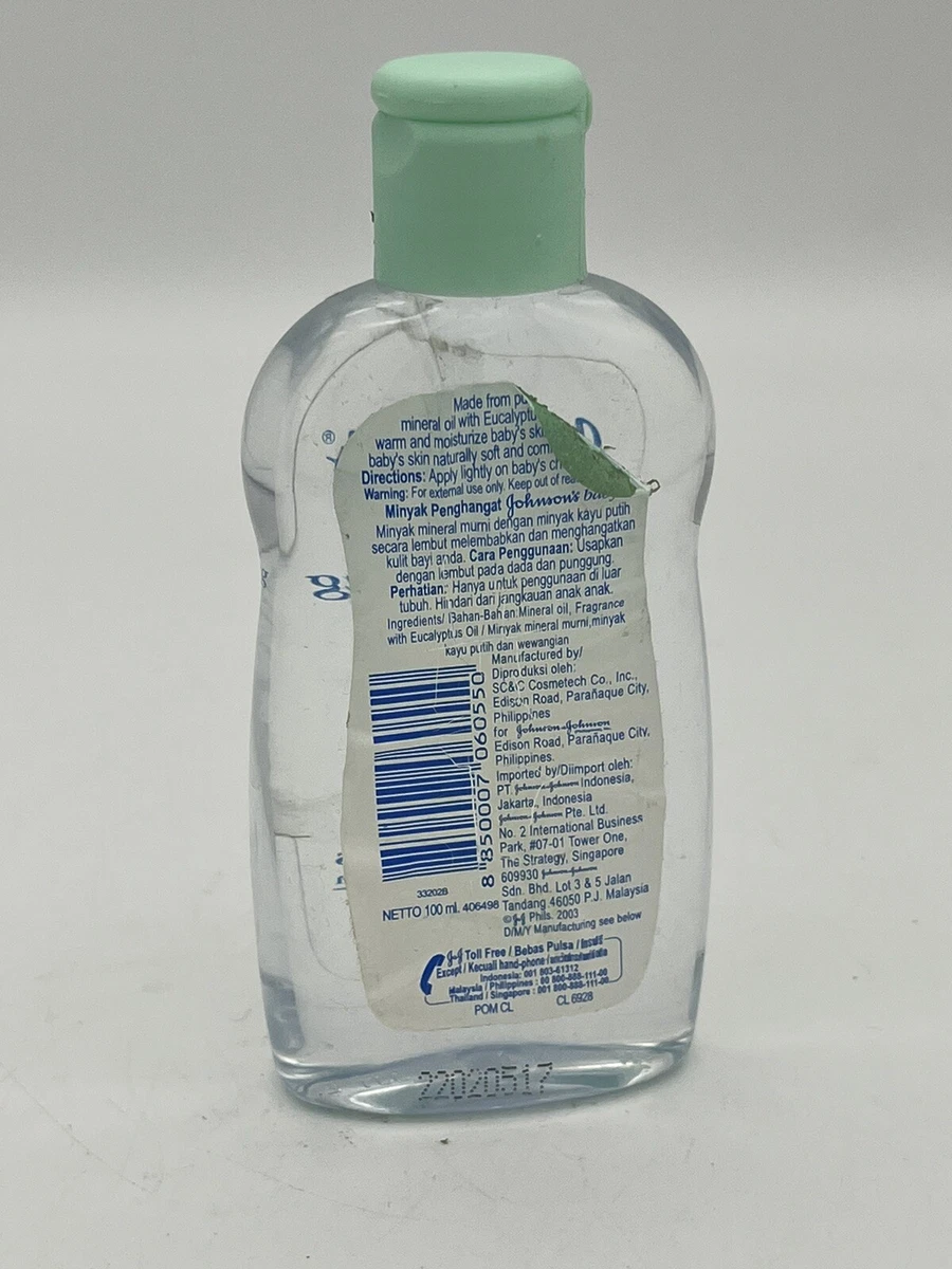Johnson s Baby Body Warming Oil with Eucalyptus 100 ml NEW