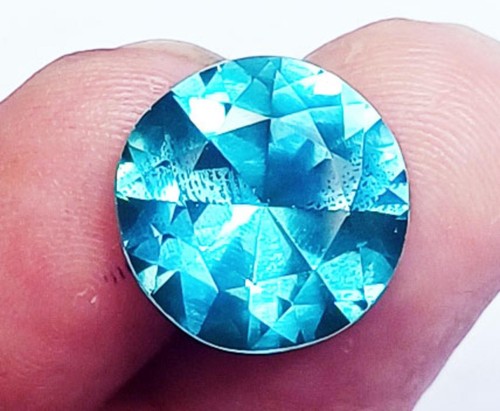 Turmalina natural Paraiba 9,65 quilates certificada corte redondo piedras preciosas sueltas ~ regalo gratis - Imagen 4 de 8