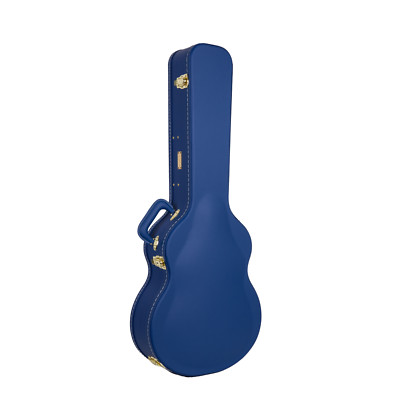 Crossrock Wooden Case-Fits OM/000-14 Fret Acoustic Guitars-Vibrant Blue