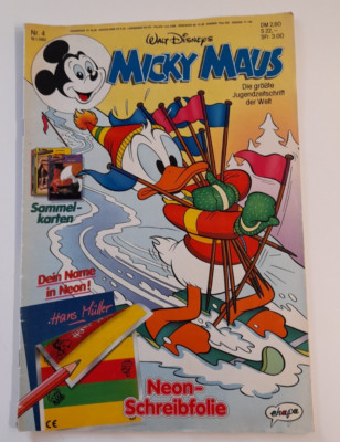 Micky Maus Heft Nr. 4 16.1.1992 Walt Disney Egmont Ehapa Verlag GmbH