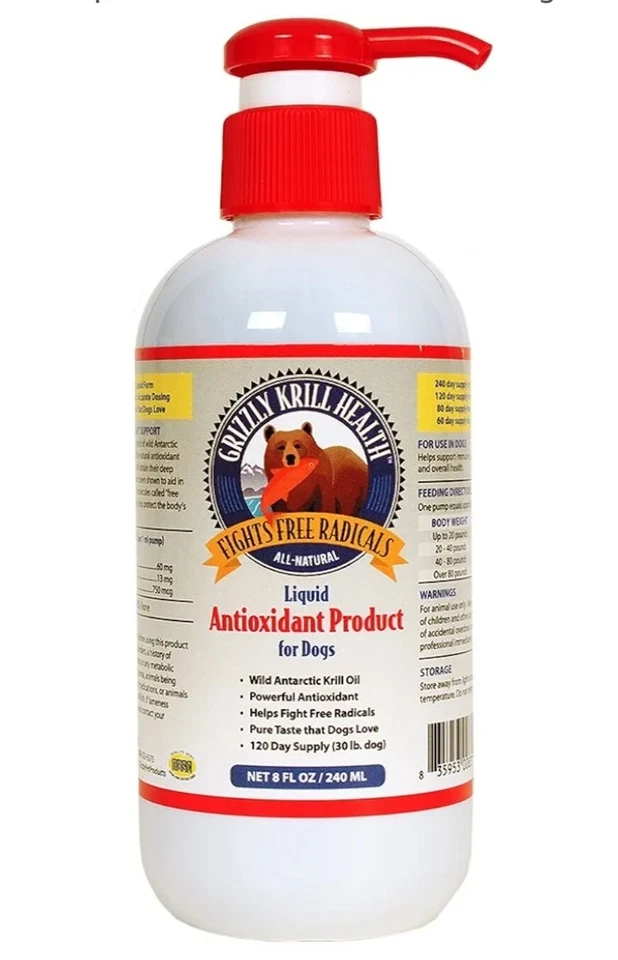Grizzly Krill Health Liquid Antioxidant Product for Dogs 8 Ounce - Image 3 of 4