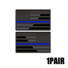 2pcs Usa American Flag Metal Sticker Car Body Emblem Sticker Decal Accessories