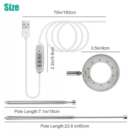 Plant Grow Light for Indoor Plant Full Spectrum LED Grow Light Auto Timer3/9/12h - Picture 10 of 11