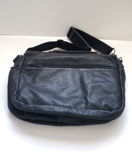 Leder 15" Laptop Trage Schulter/Kuriertasche 16,5"x13"x4" 7 Taschen, schwarz - Bild 6 von 13
