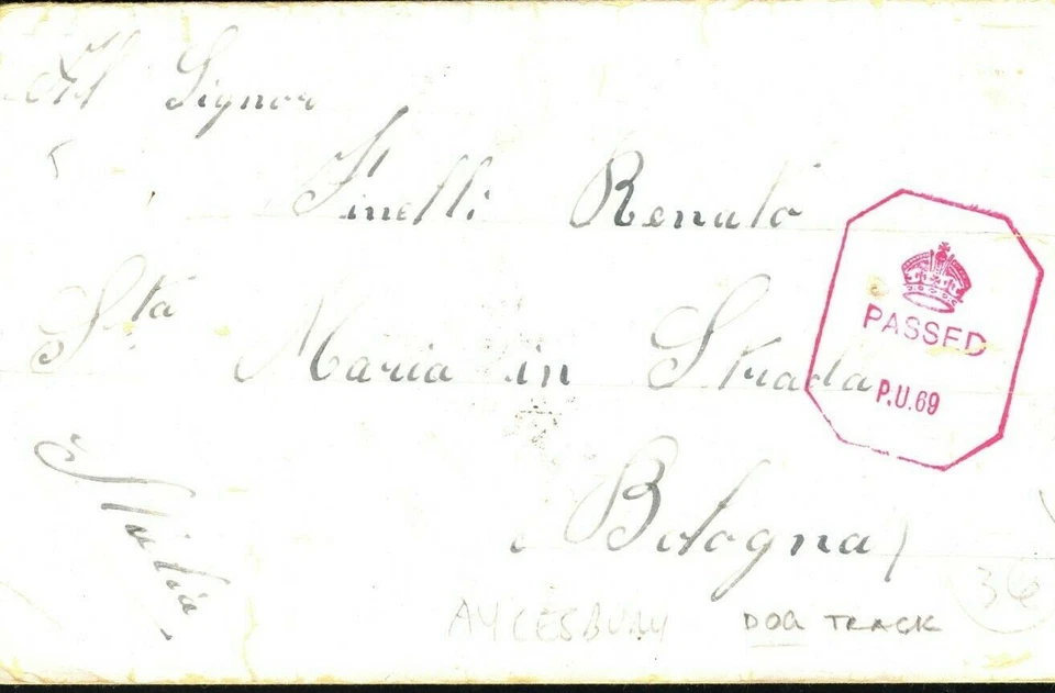 GB Cover ITALY WW2 POW MAIL *HARTWELL DOG TRACK* Aylesbury Bucks POW Camp MA809 - Image 3 of 4