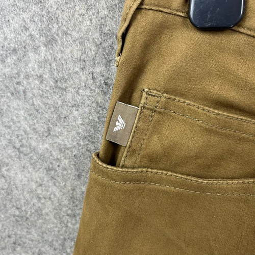Jeans Emporio Armani uomo 31 x 32 colore beige denim slim fit fondo gamba - Foto 4 di 13