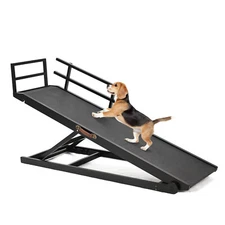 Dog Ramp Rubber Mat High Traction Ramp,5 Level Adjustable Folding Pet Ramp