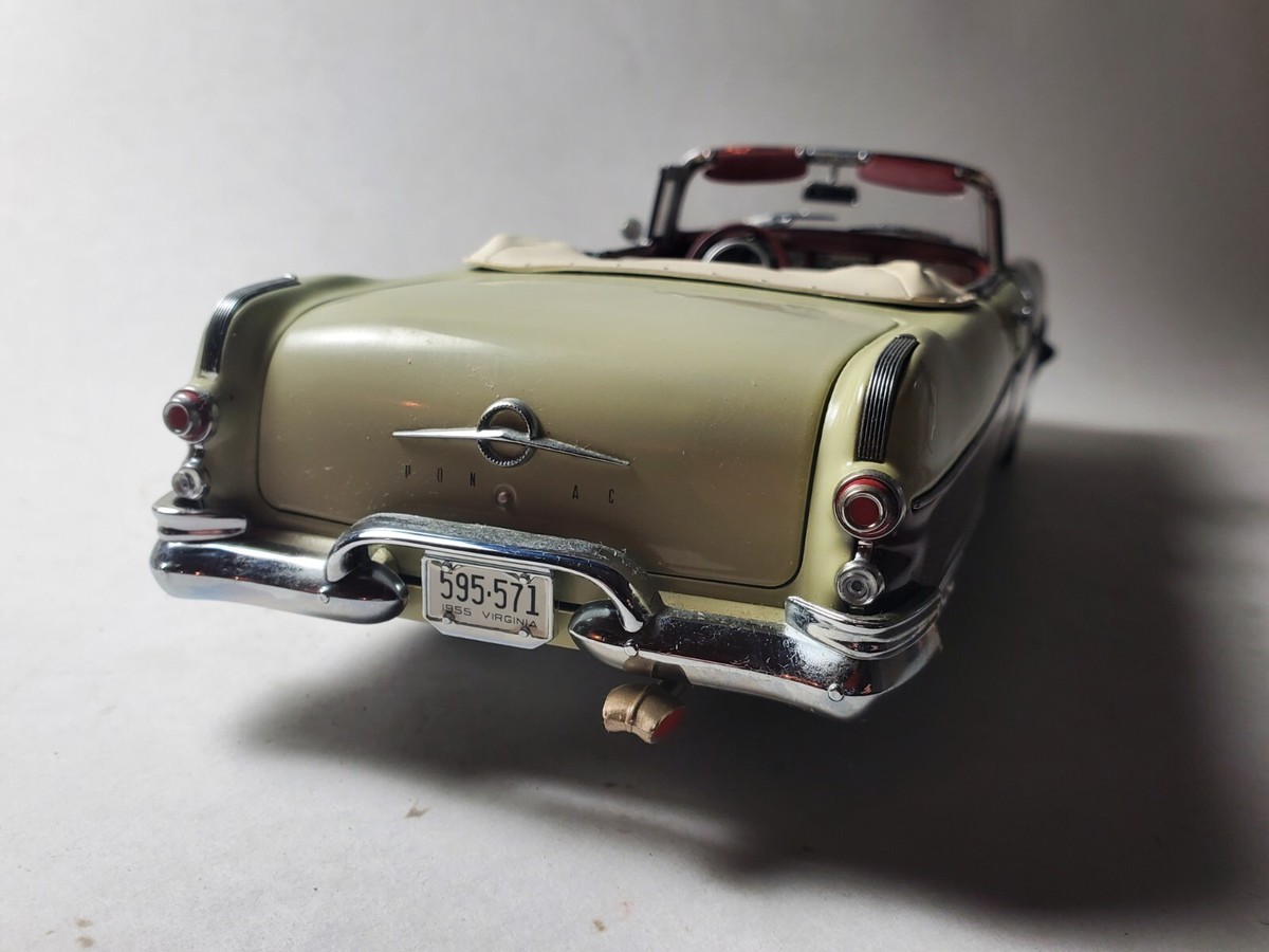 値下げ：1/18　1955ポンティアックスターチーフコンバーチブル Sun Star Platinum 1955 Pontiac Star Chief Open Convertible 1