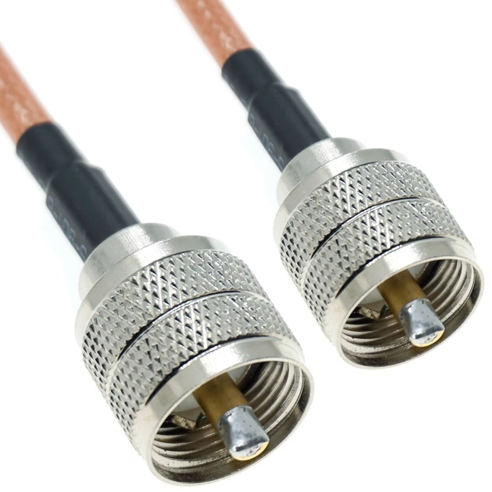 RG400 PL259 UHF Male to Male connector Lot RF Coax Jumper Pigtail coaxial cable - Image 4 of 4